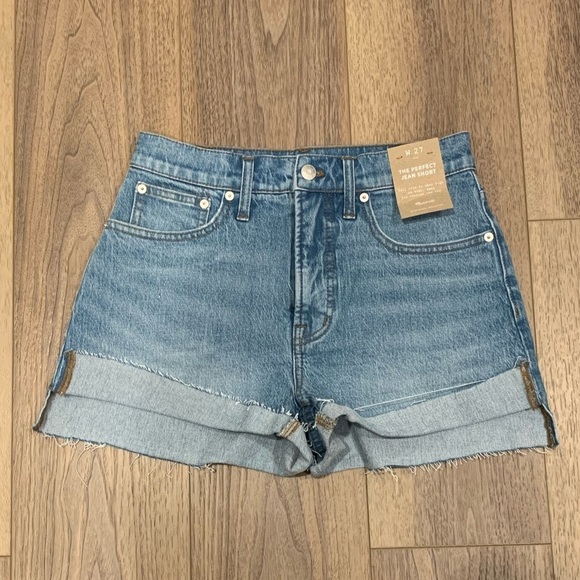 Madewell THE PERFECT VINTAGE JEAN SHORT IN ANSBURY WASH: SIDE-SLIT EDITION - Picture 2 of 4